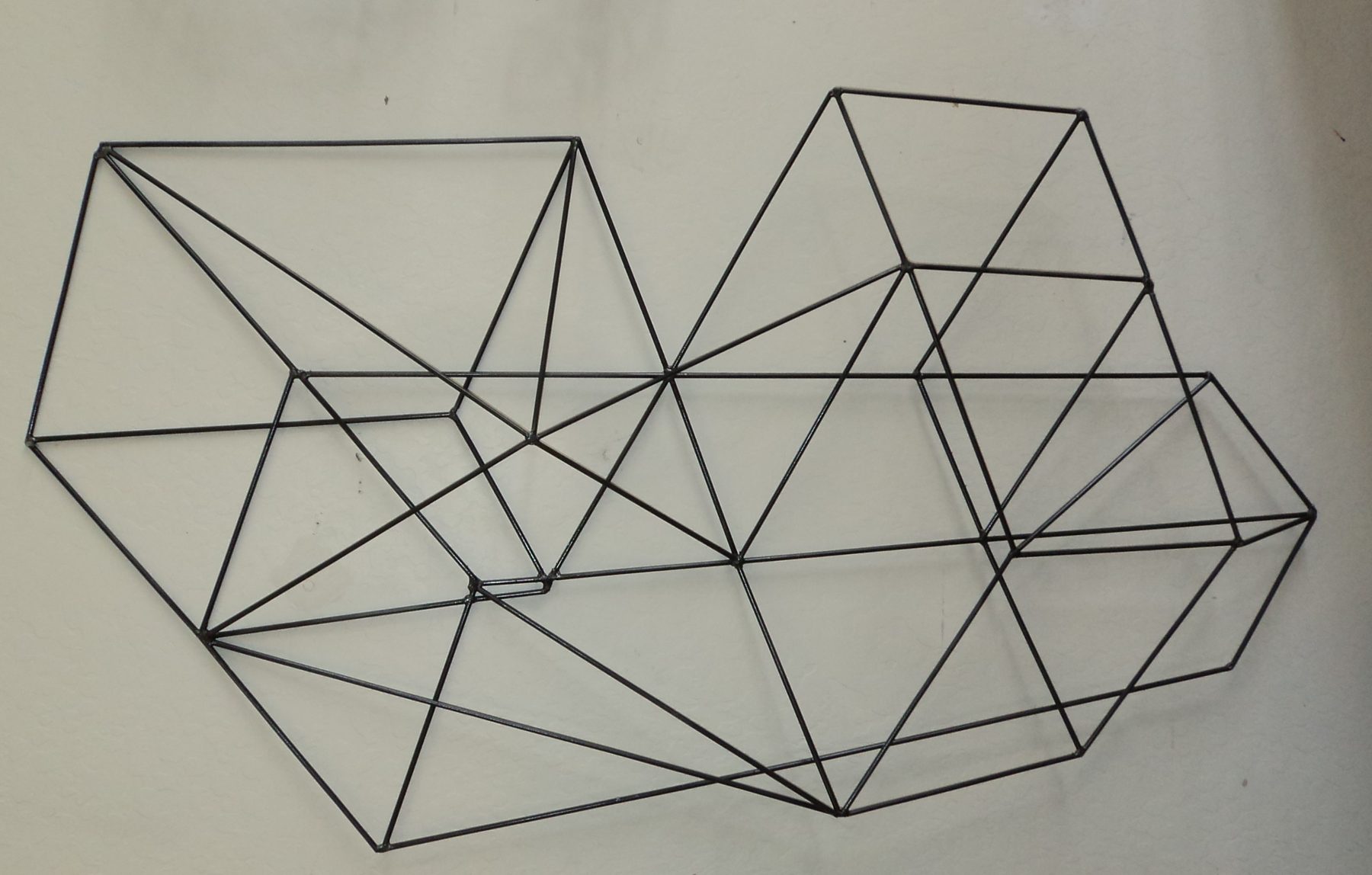 All Angles - geometric welded metal wall sculpture by Corey Ellis