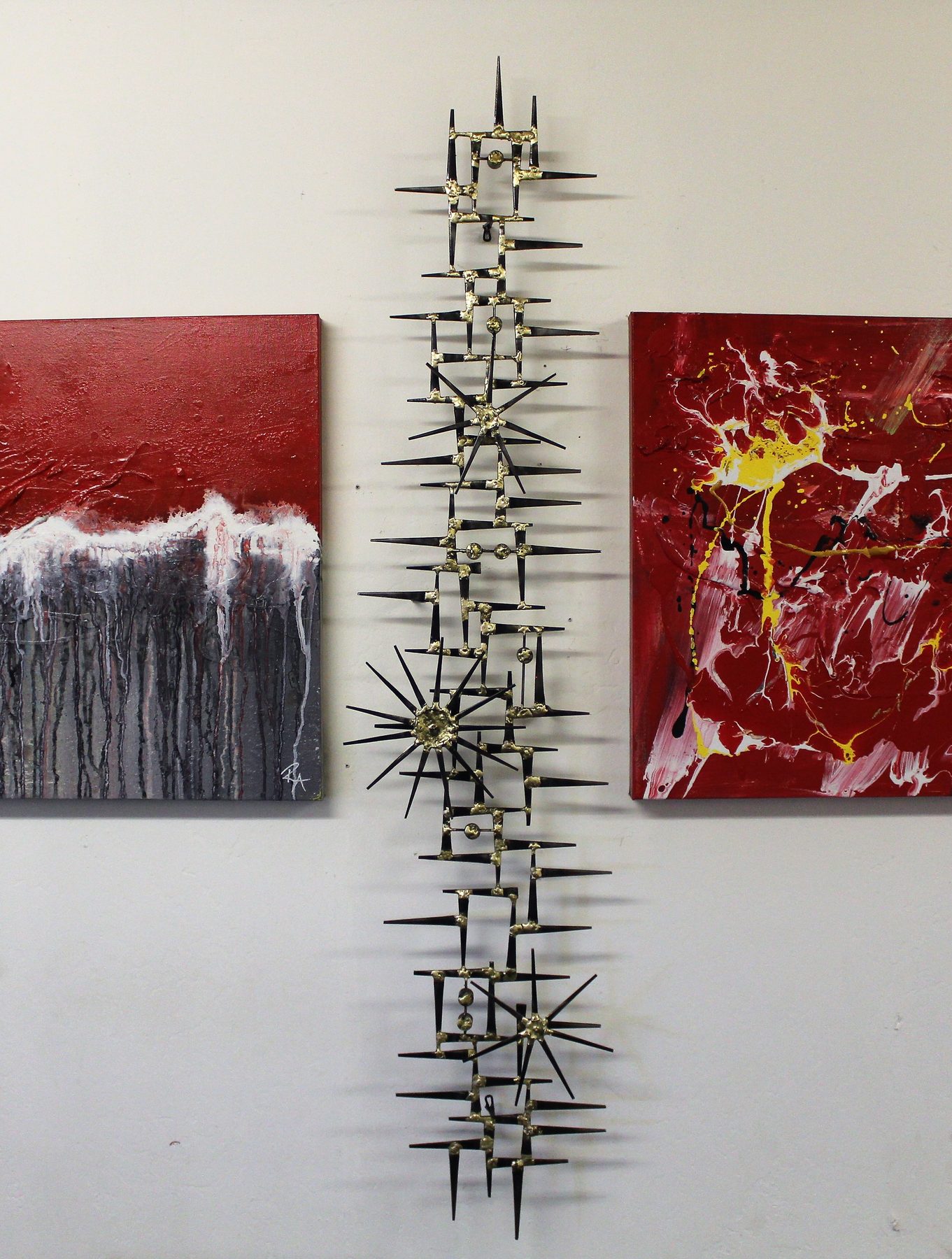 Bling - retro mixed-metal wall sculpture by Corey Ellis