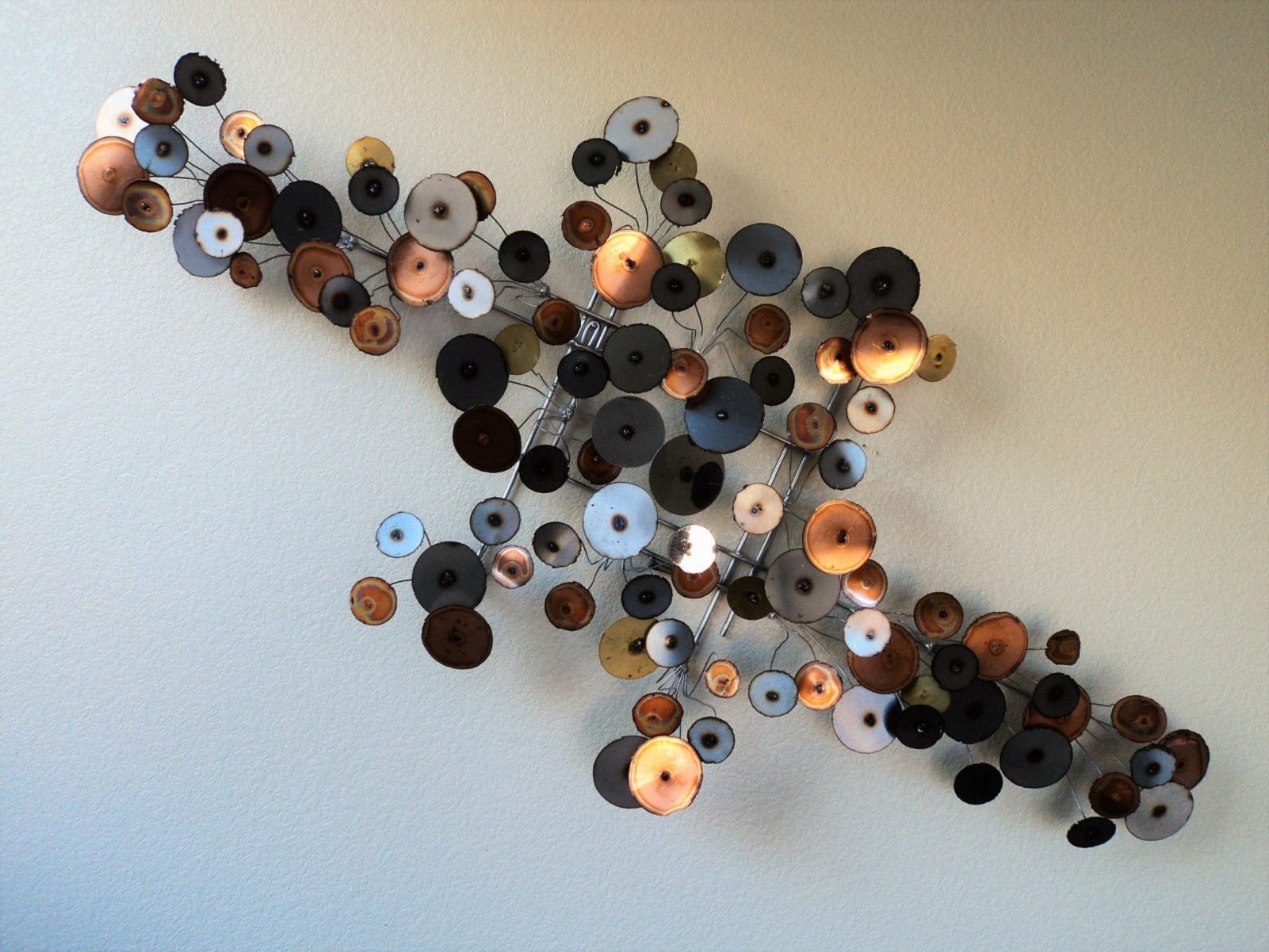Precious Metals - retro inspired mixed-metal wall sculpture by Corey Ellis