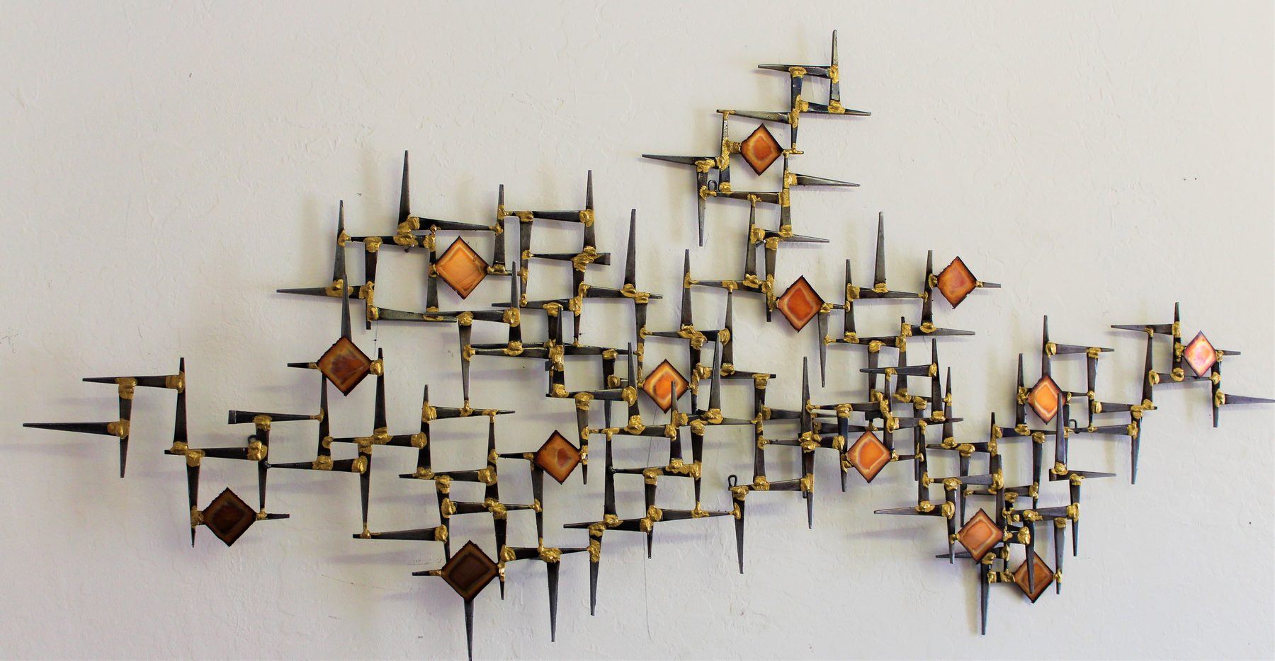 Garland - retro welded metal wall sculpture