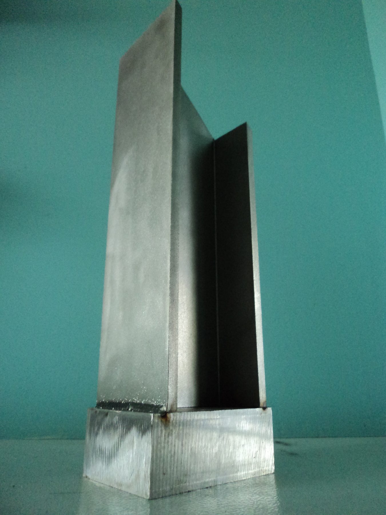 Contemporary welded metal wall sculpture